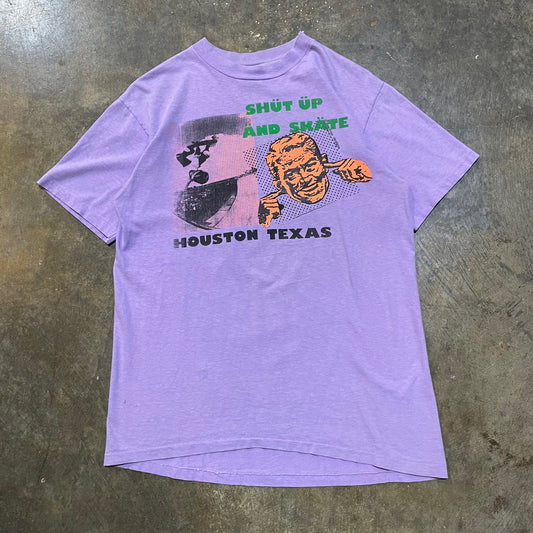 80s Zorlac Shut Up and Skate Houston Texas Purple Tee