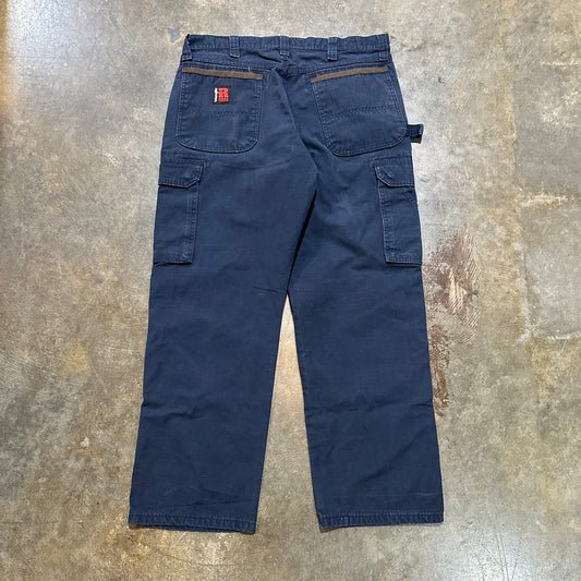 Riggs Wrangler Navy Workwear Cargo Pants36