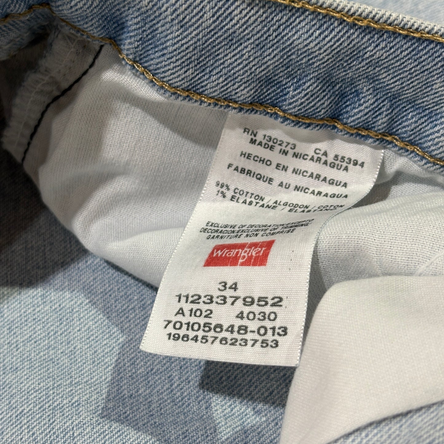 Wrangler Lightwash Jorts38