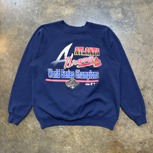 Atlanta Braves 1995 World Series Champs Crew Navy