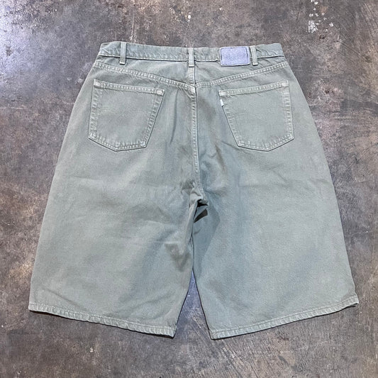 Green Silver Tab Shorts