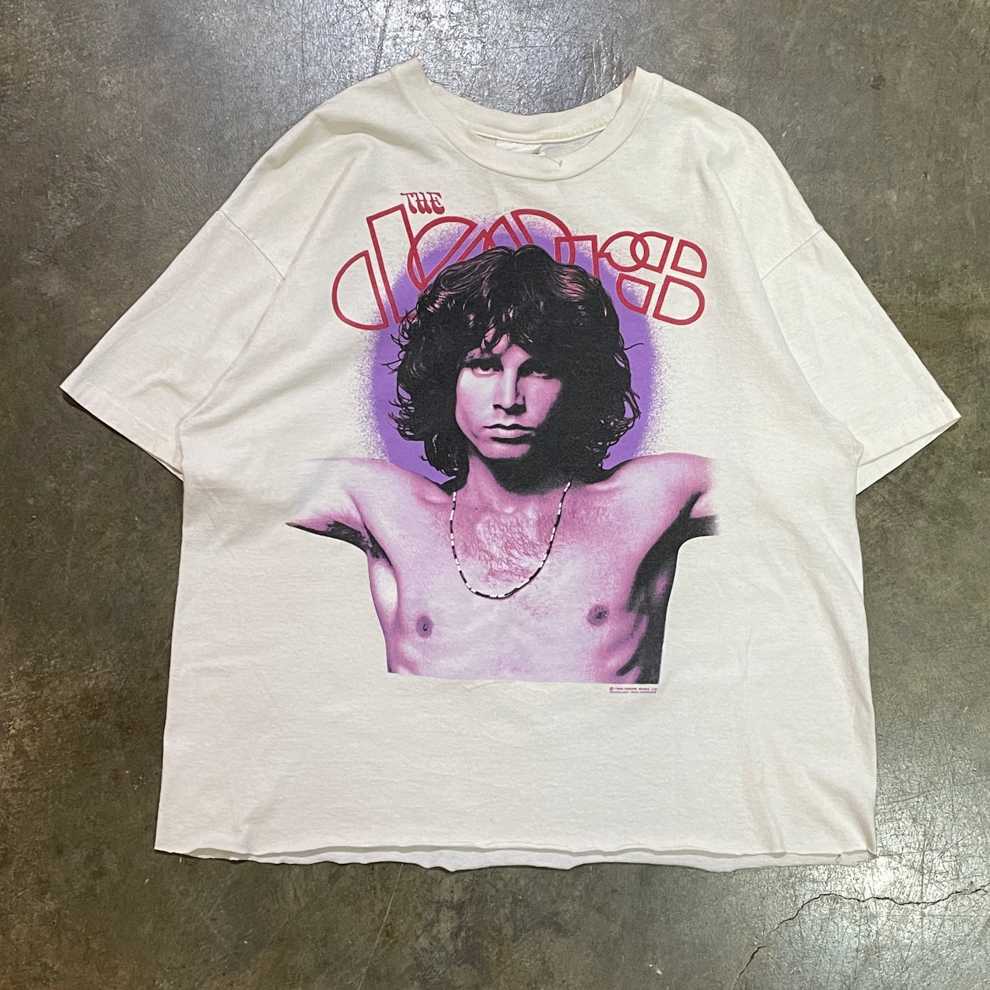 White 1990 The Doors Cropped Tee