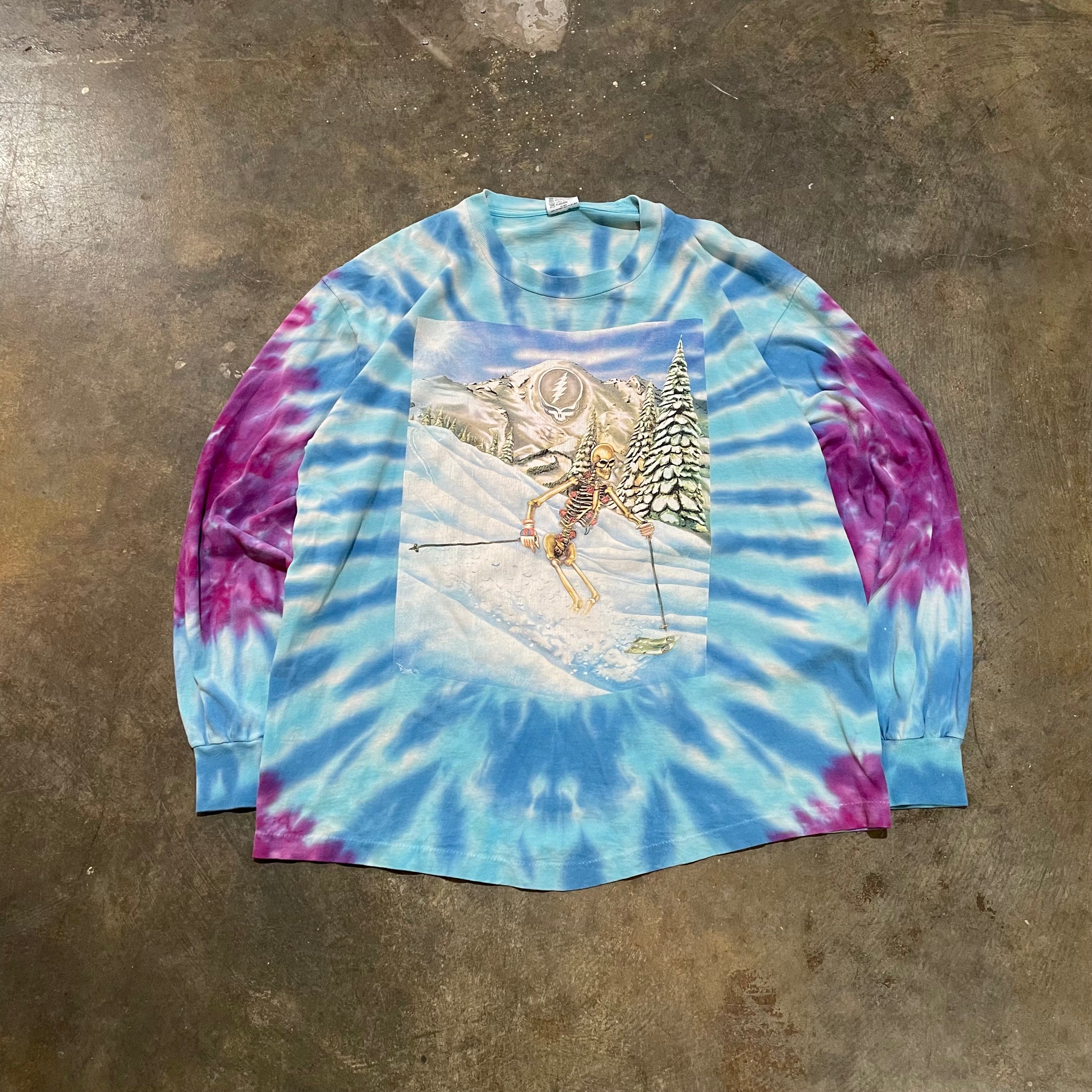 Gratefull Dead Snowboard Tie Dye Long Sleeve Tee