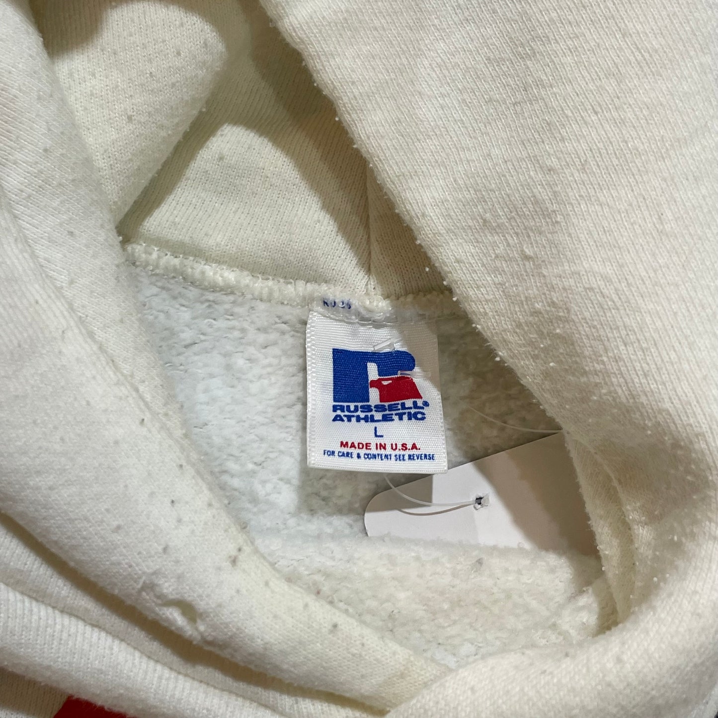 Russell Athletic Cream AU Center Logo Hoodie