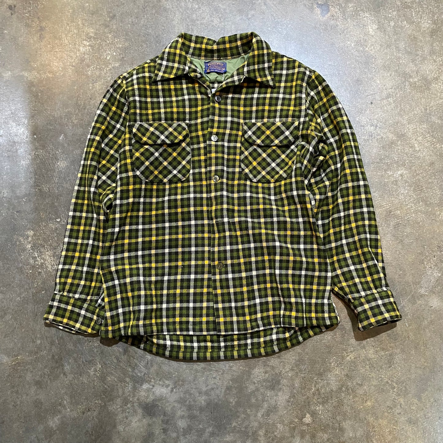 Green and Yellow Pendeleton board shirt