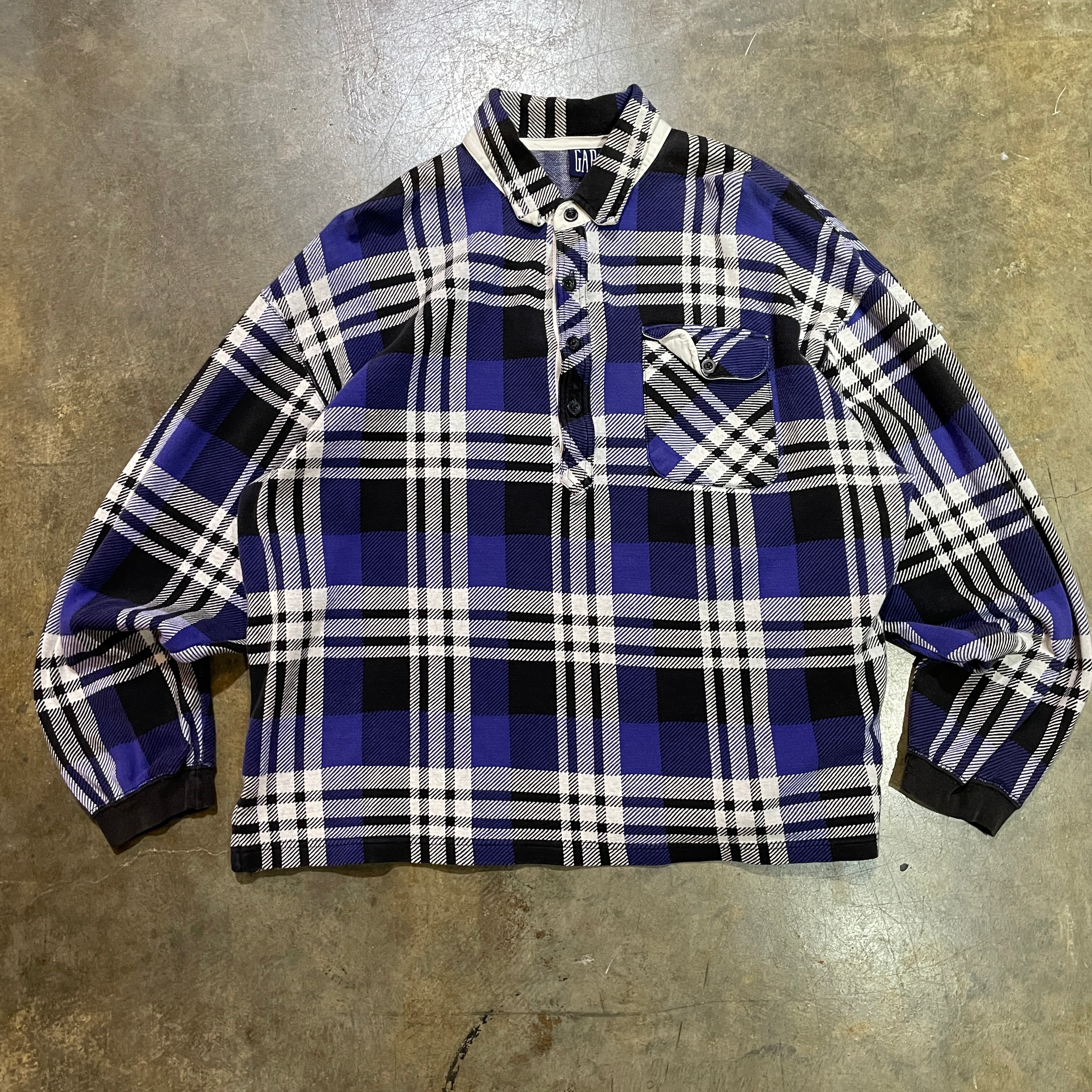 Blue Plaid Flannel Pullover