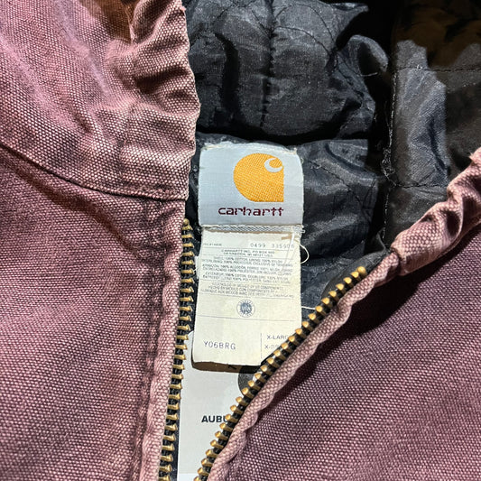 Carhartt Y06 Burgundy Hooded Work Jacket 20