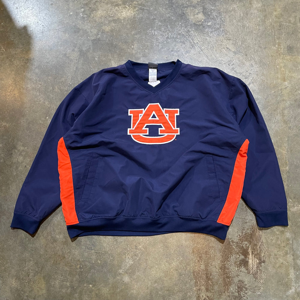 Auburn AU Appliqie Navy V-neck Nylon Pullover