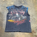 The Black Knight Lightning Cut Off Faded Tee