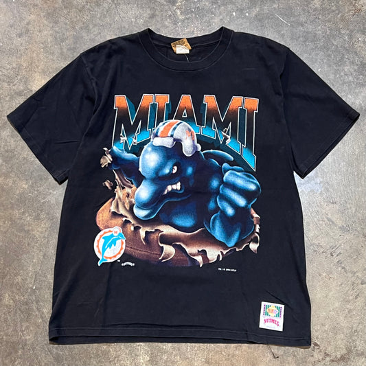 Black 1994 Miami Dolphins Breakthrough Nutmeg Tee