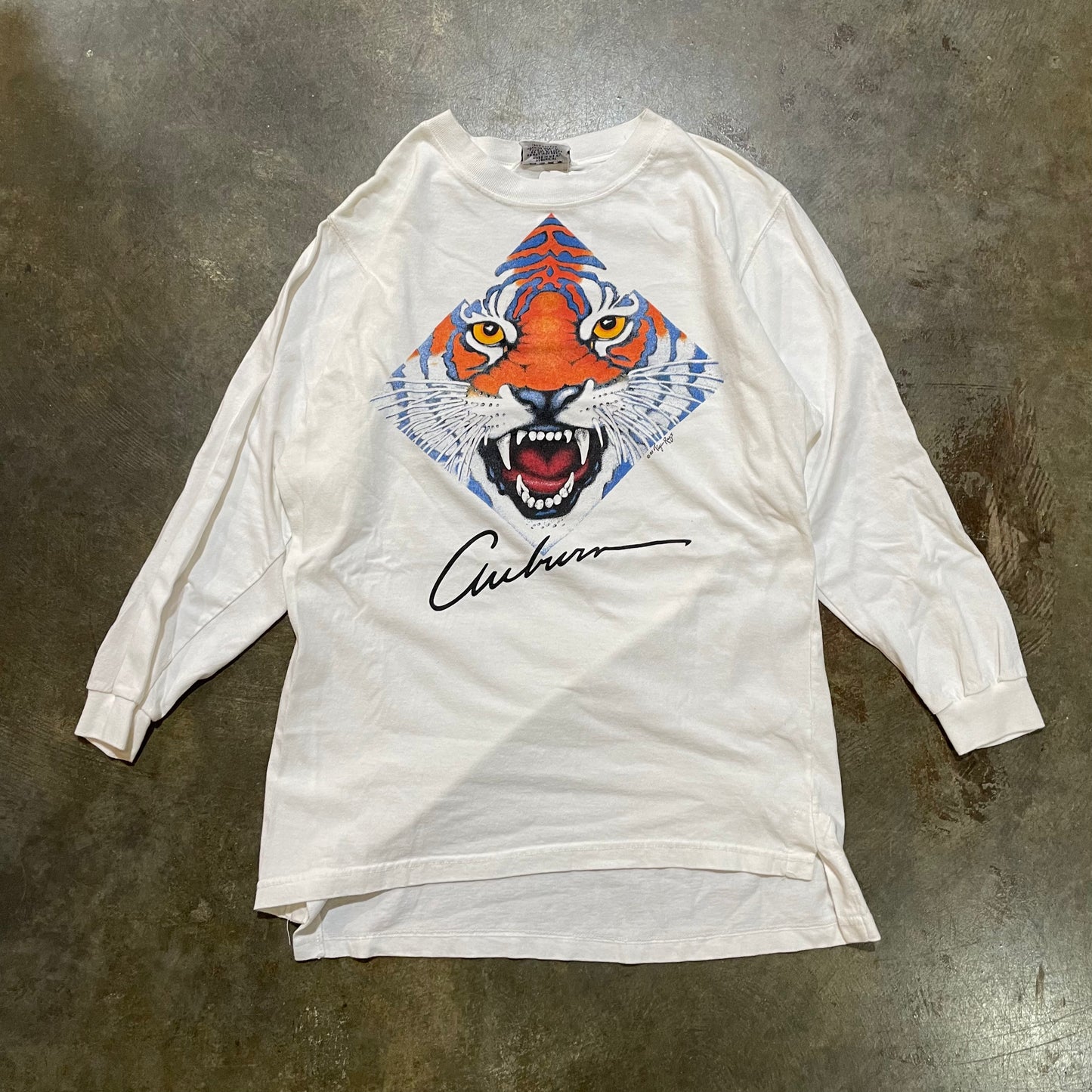 1985 Auburn Tiger Face Tiger Rags Longsleeve