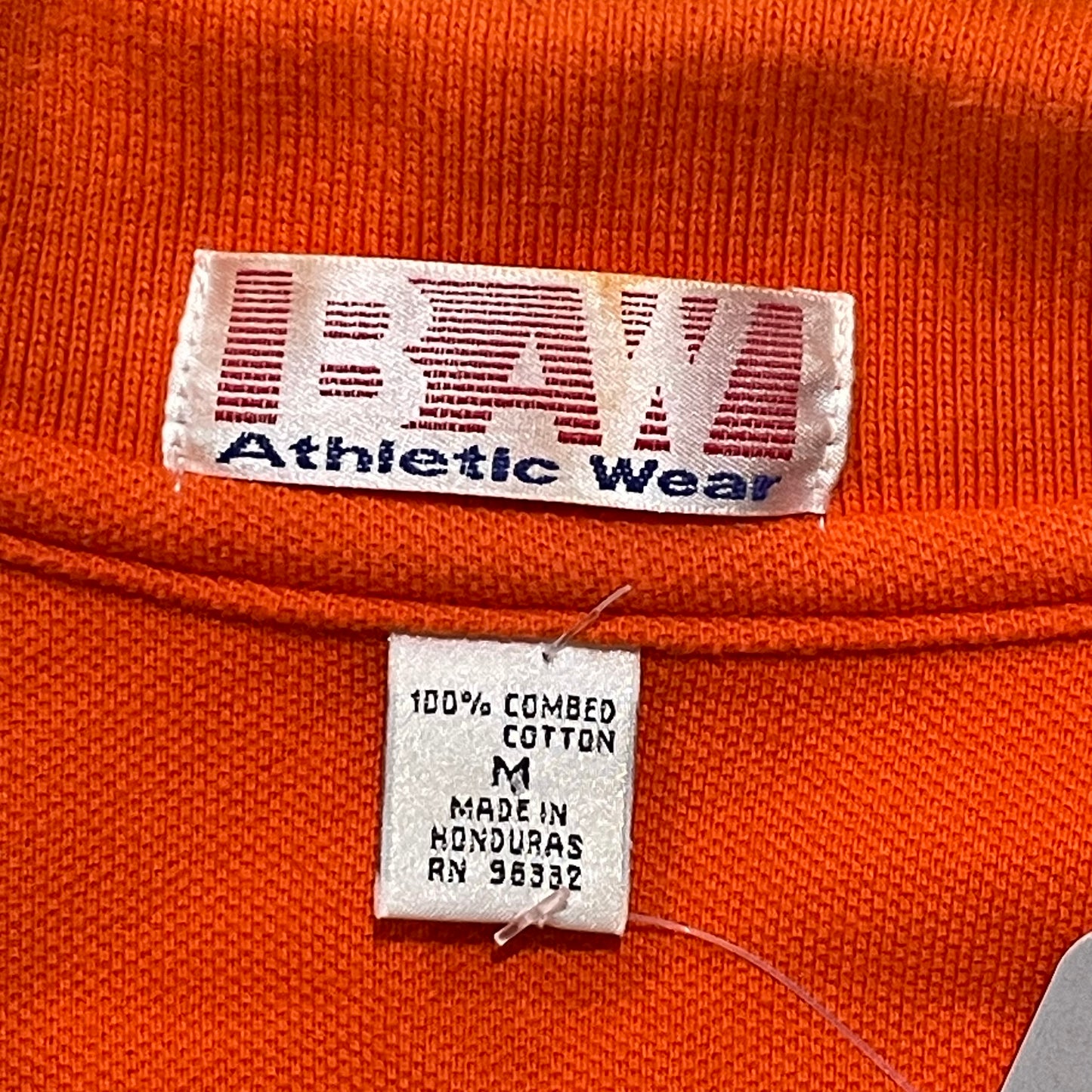 Orange BAW Athletic Wear Eye Logo Polo