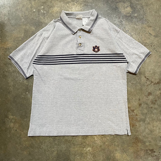 Auburn University 5 Stripe Grey Polo