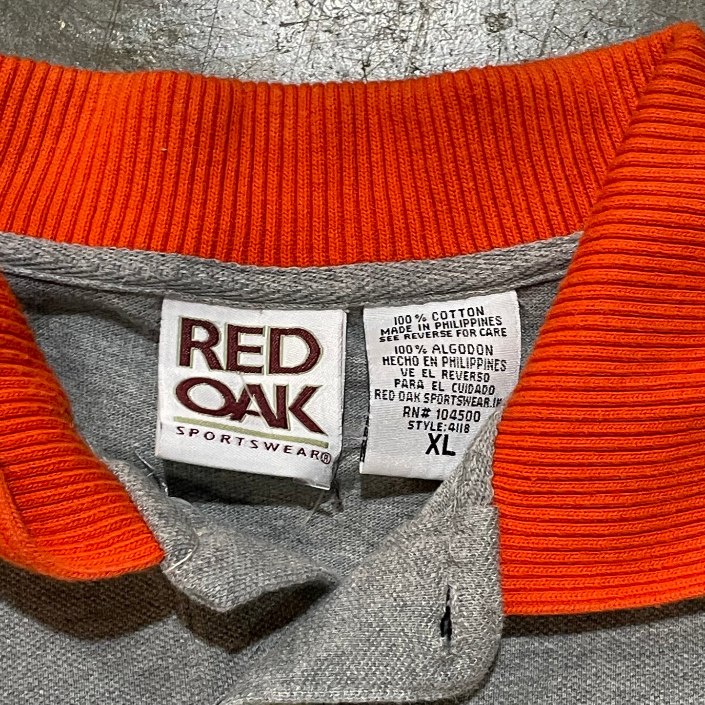 Grey and Orange Red Oak Simple auburn Polo