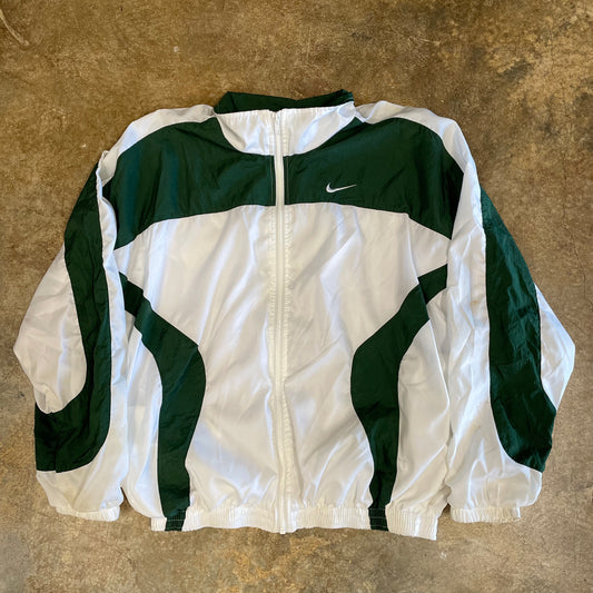 90s Nike Zip Up Green White