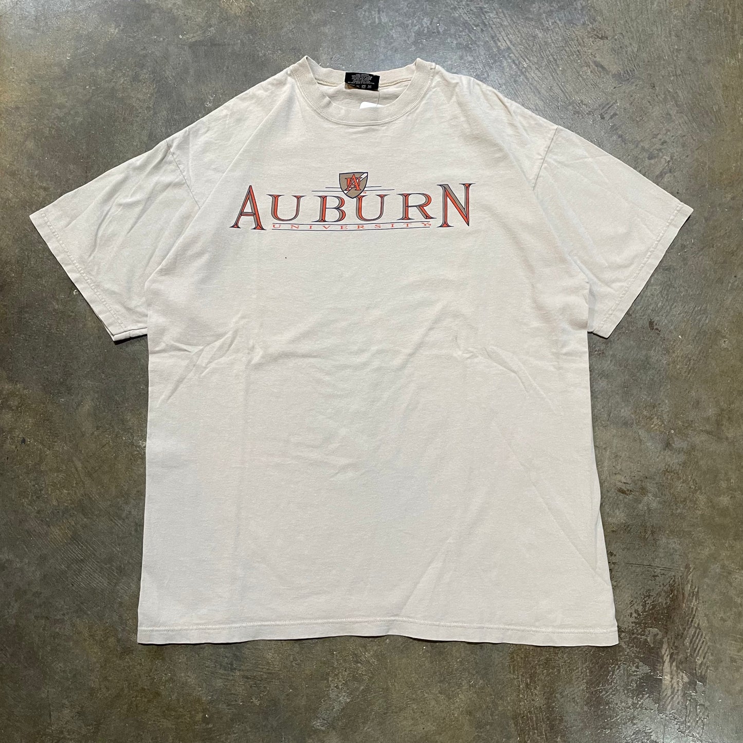 Tan Auburn University Sheild Tee