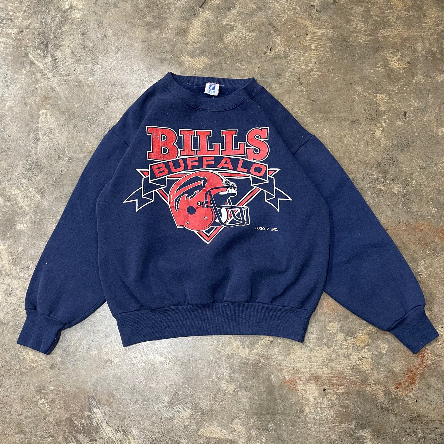 Buffalo Bills Logo 7 Red Helmet Crew