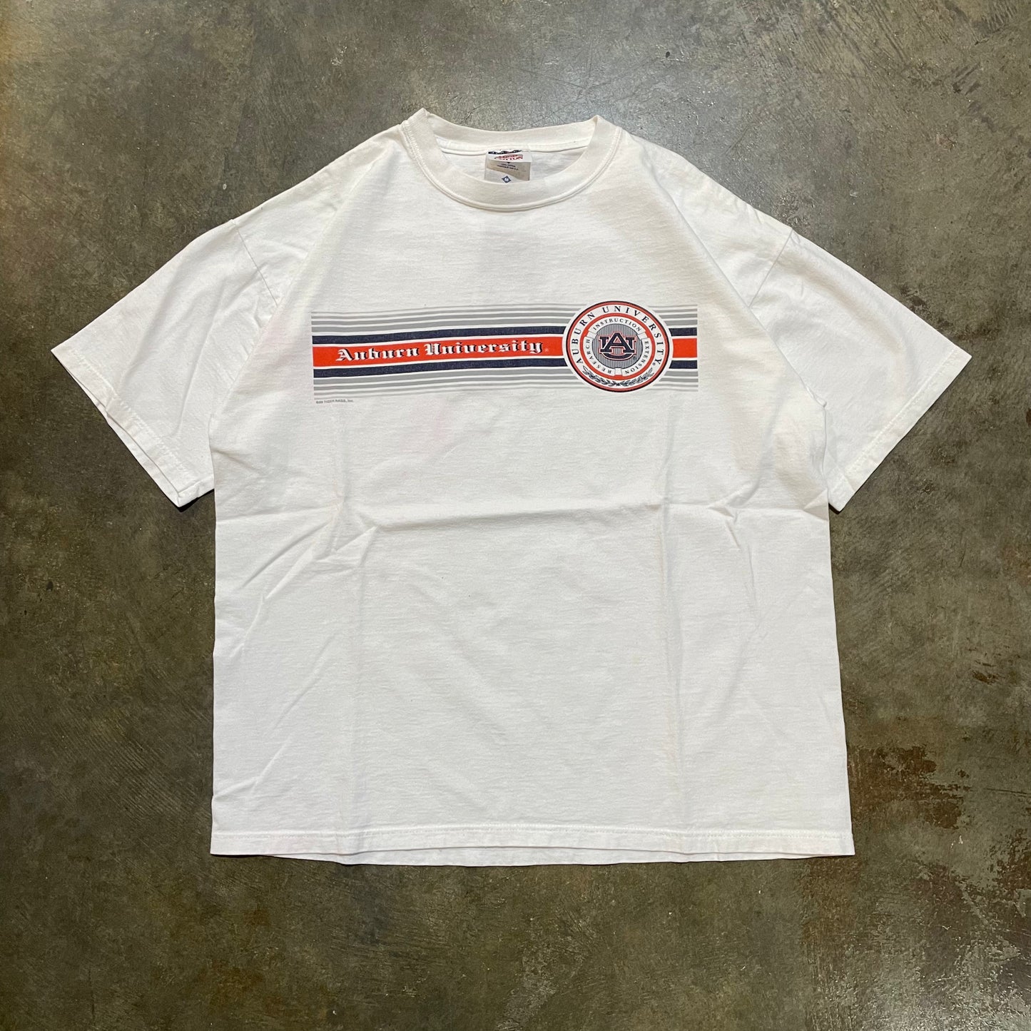 White Auburn University Seal 1998 Tiger Rags Tee