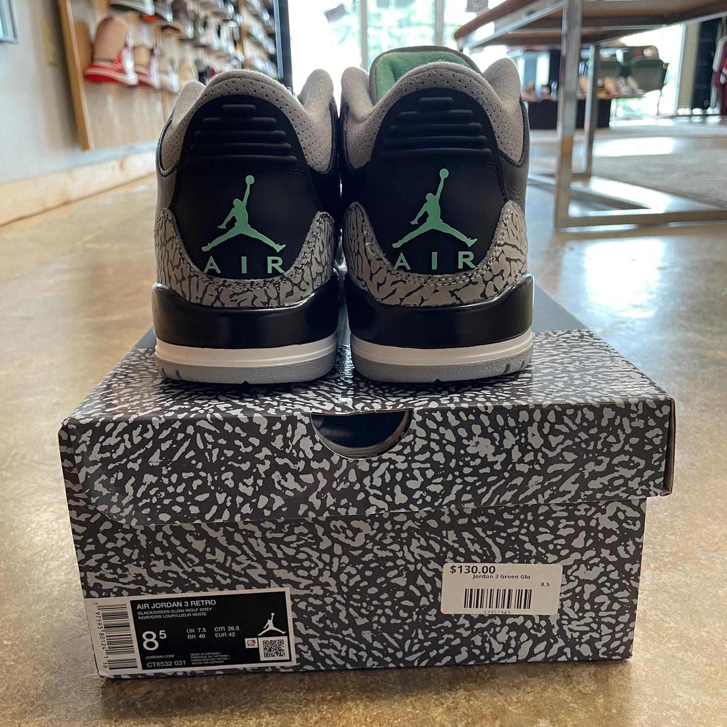 Jordan 3 Green Glo