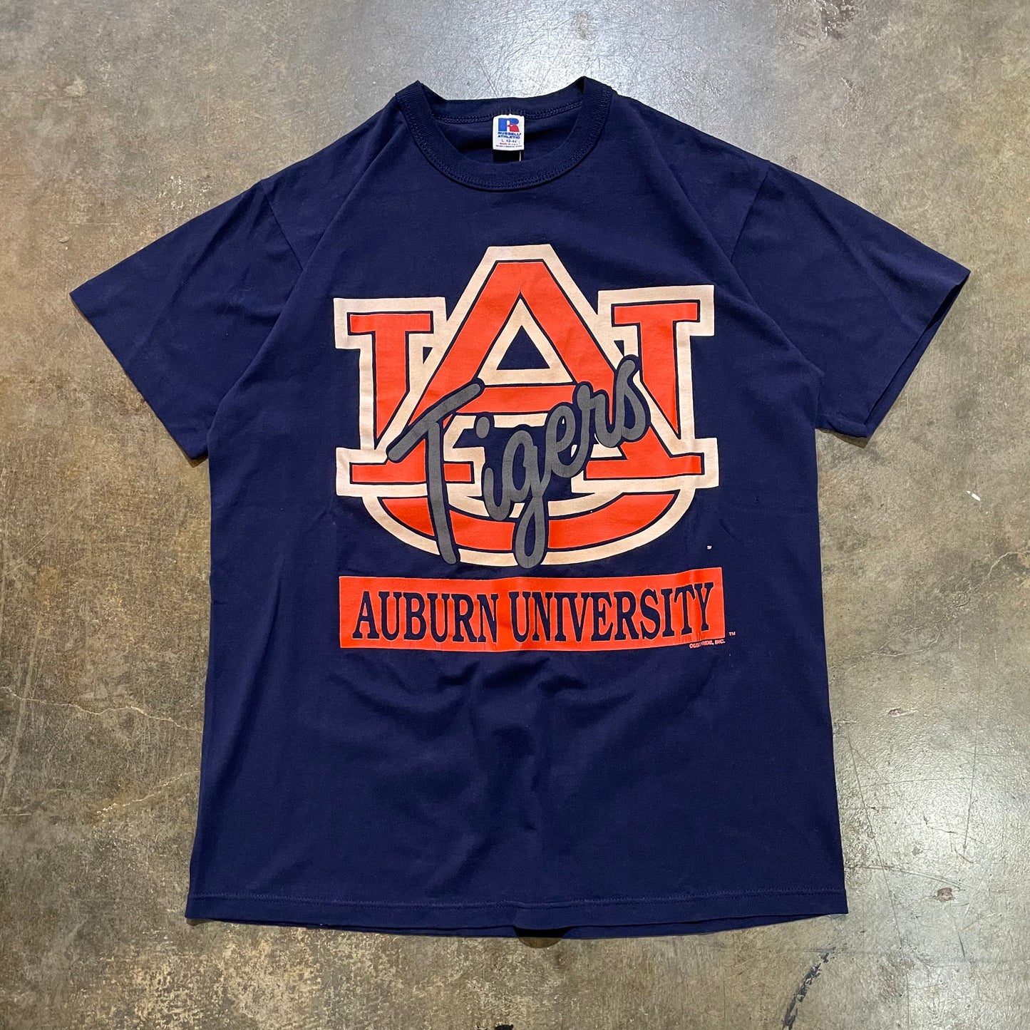 Navy Auburn University TIgers Dixie Pride Russell Tee