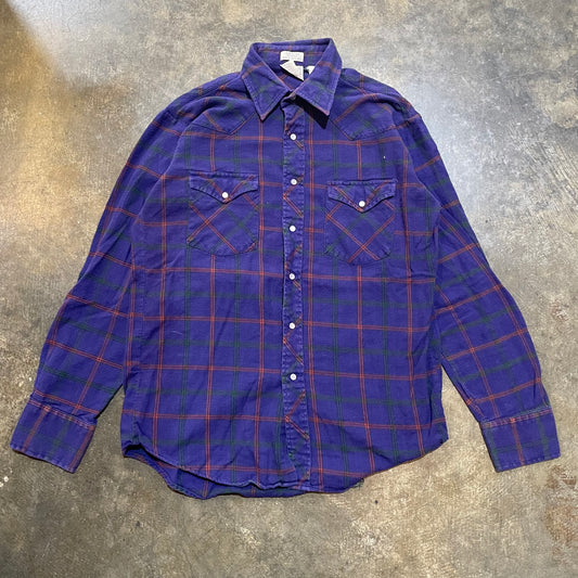 Purple Green Red Pearl Snap Shirt