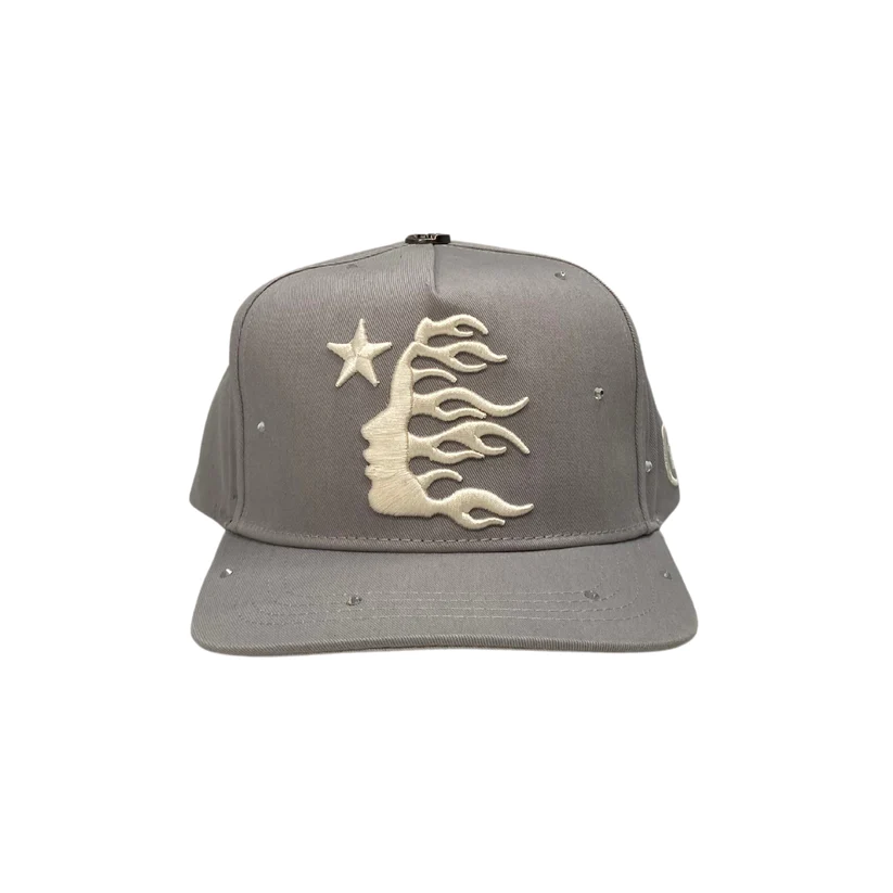 Hell Star OG Logo Grey Hat (Snapback + Rhinestones)