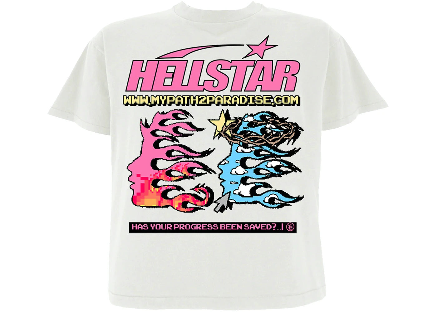 Hellstar Pixel Tee Shirt S/S White