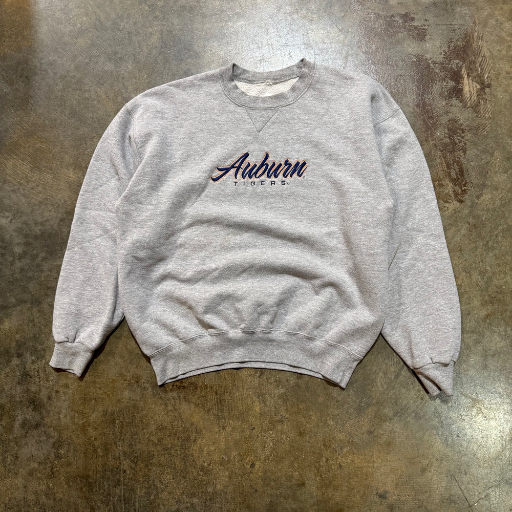 Embroidered Script Auburn Crew Grey