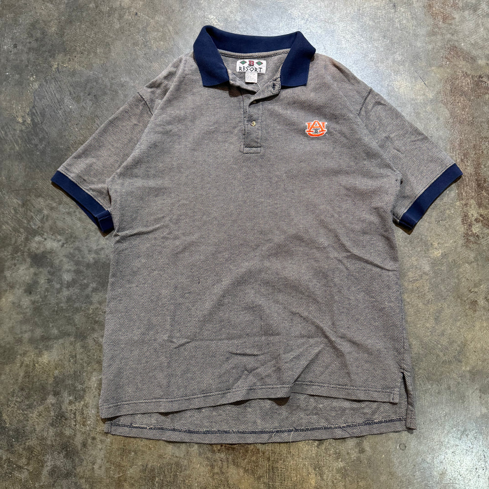 Auburn AU Tan/Navy Resort Polo Shirt