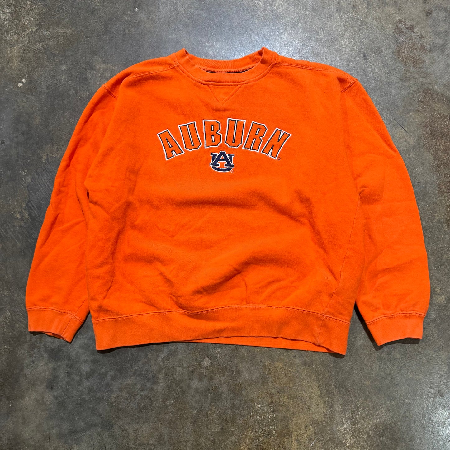 Auburn Embroidered AU Spellout ProEdge Orange Crew