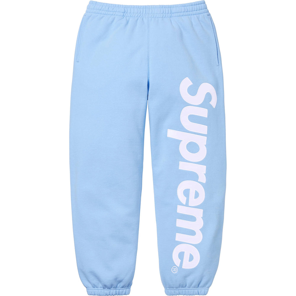 Supreme Satin Appliqué Sweatpant Light Blue