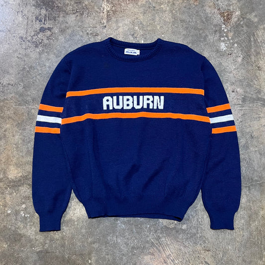 Auburn SImple Spellout Striped Acrylic Sweater