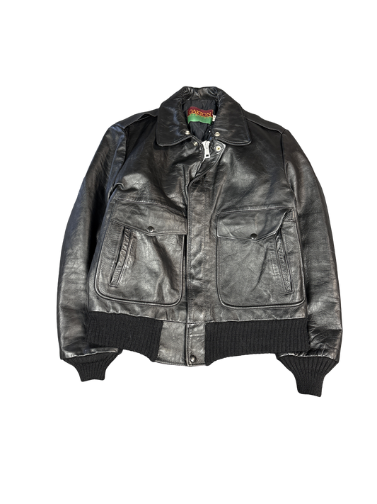 Oakton Limited Leather Bomber Jacket (XL)