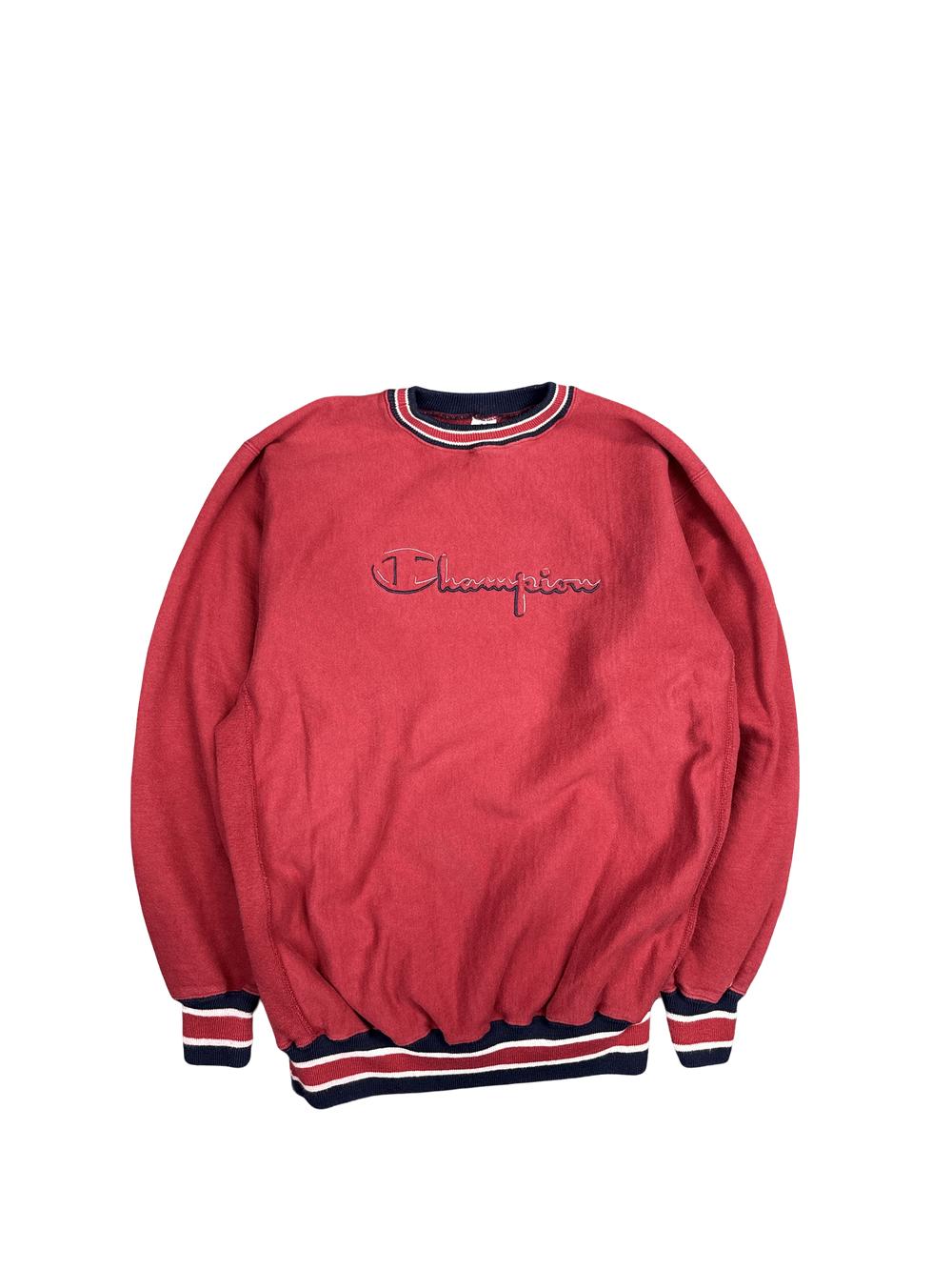 1990s Champion Reverse Weave Red Crewneck Sweatshirt (XXL)