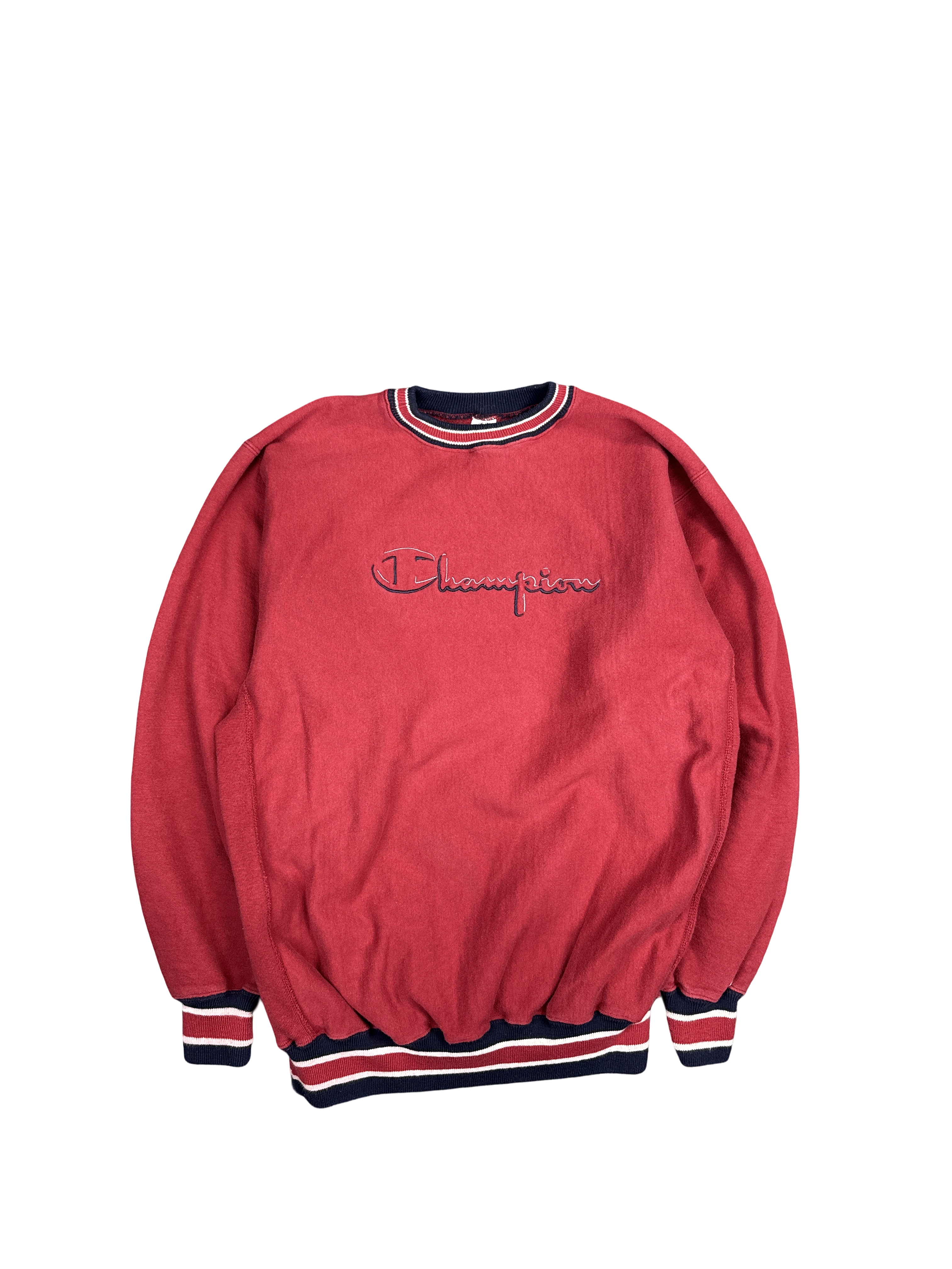 1990s Champion Reverse Weave Red Crewneck Sweatshirt (XXL)