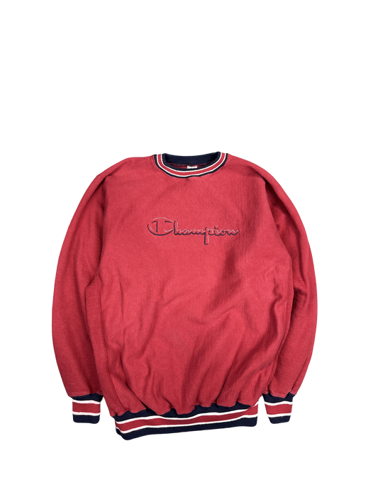 1990s Champion Reverse Weave Red Crewneck Sweatshirt (XXL)