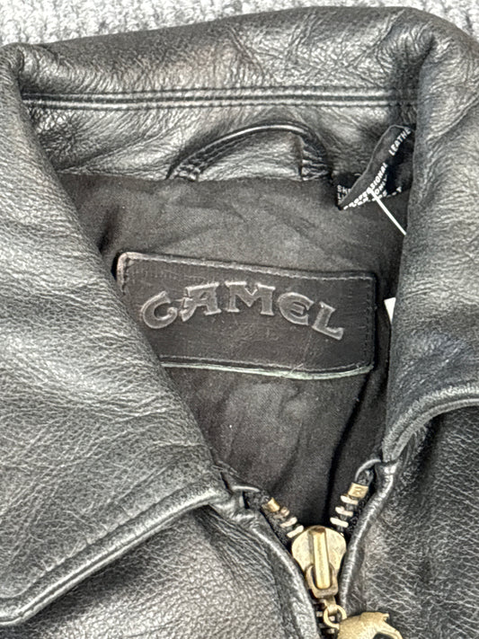 1990s Camel Leather Jacket (L)