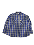 Carhartt Blue Plaid Cotton Flannel Button-Up Shirt (2XL)