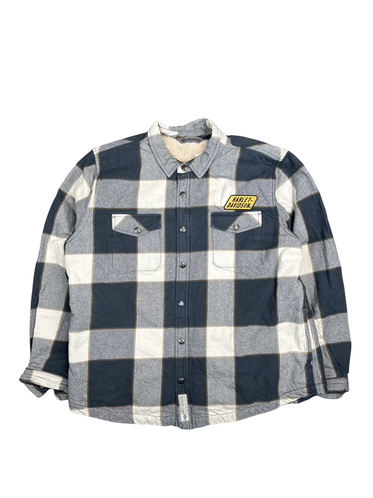 Harley-Davidson Sherpa-Lined Flannel Button-Up (2XL)