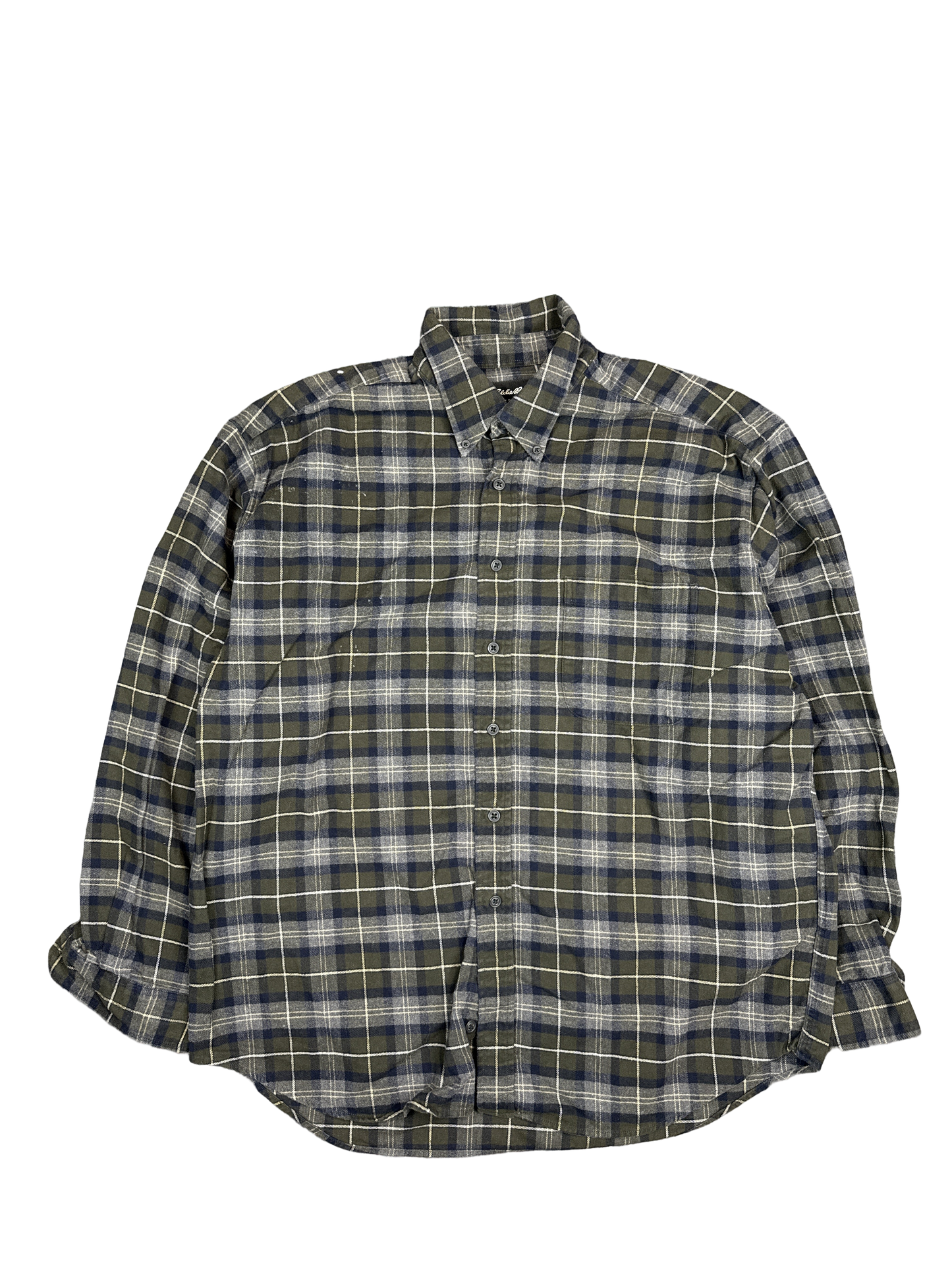 Eddie Bauer Plaid Flannel Button-Up Shirt (XL)