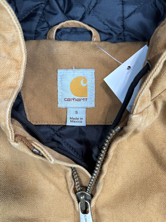 Carhartt Brown Duck Canvas Hooded Jacket (S)
