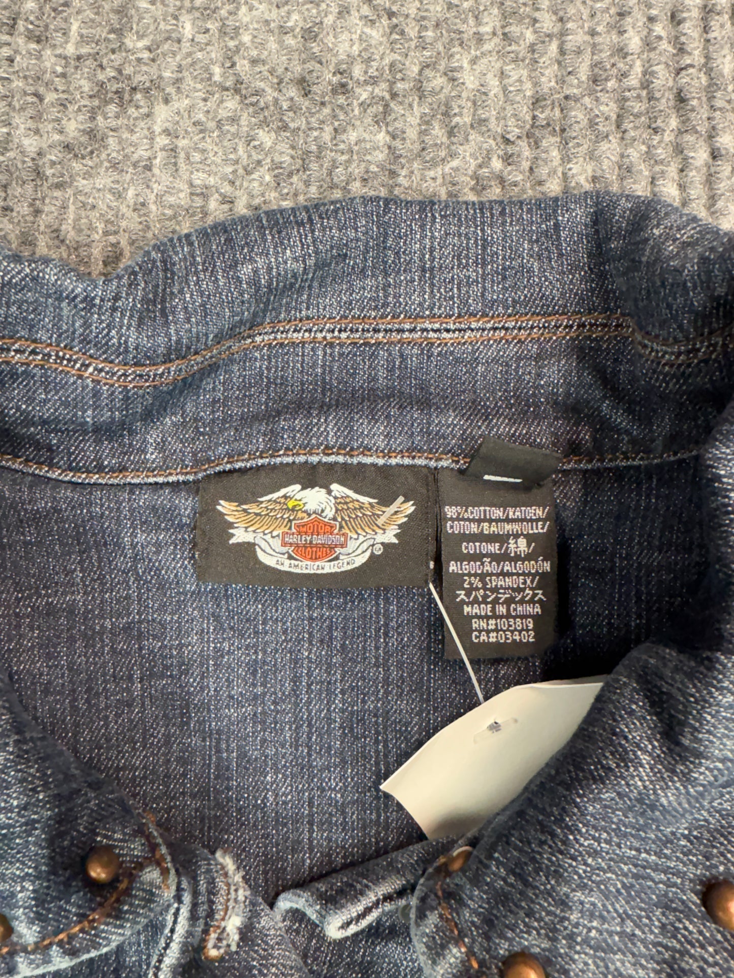 Harley-Davidson Studded Denim Jacket (L)