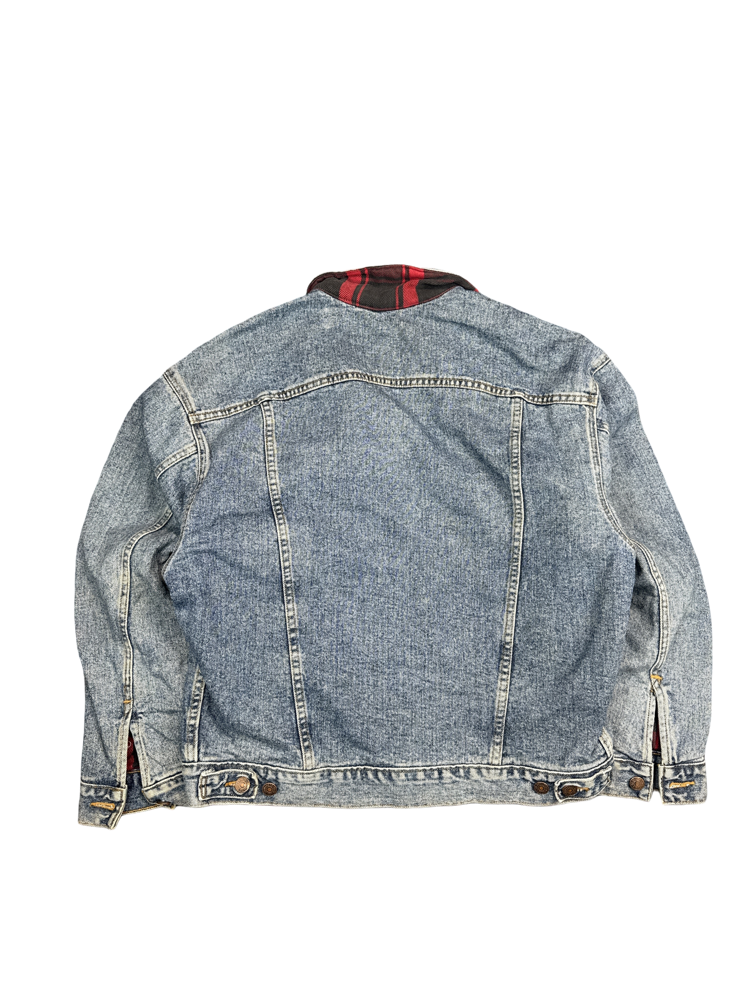 Levi's Authentic Denim Jacket with Plaid Lining (L)