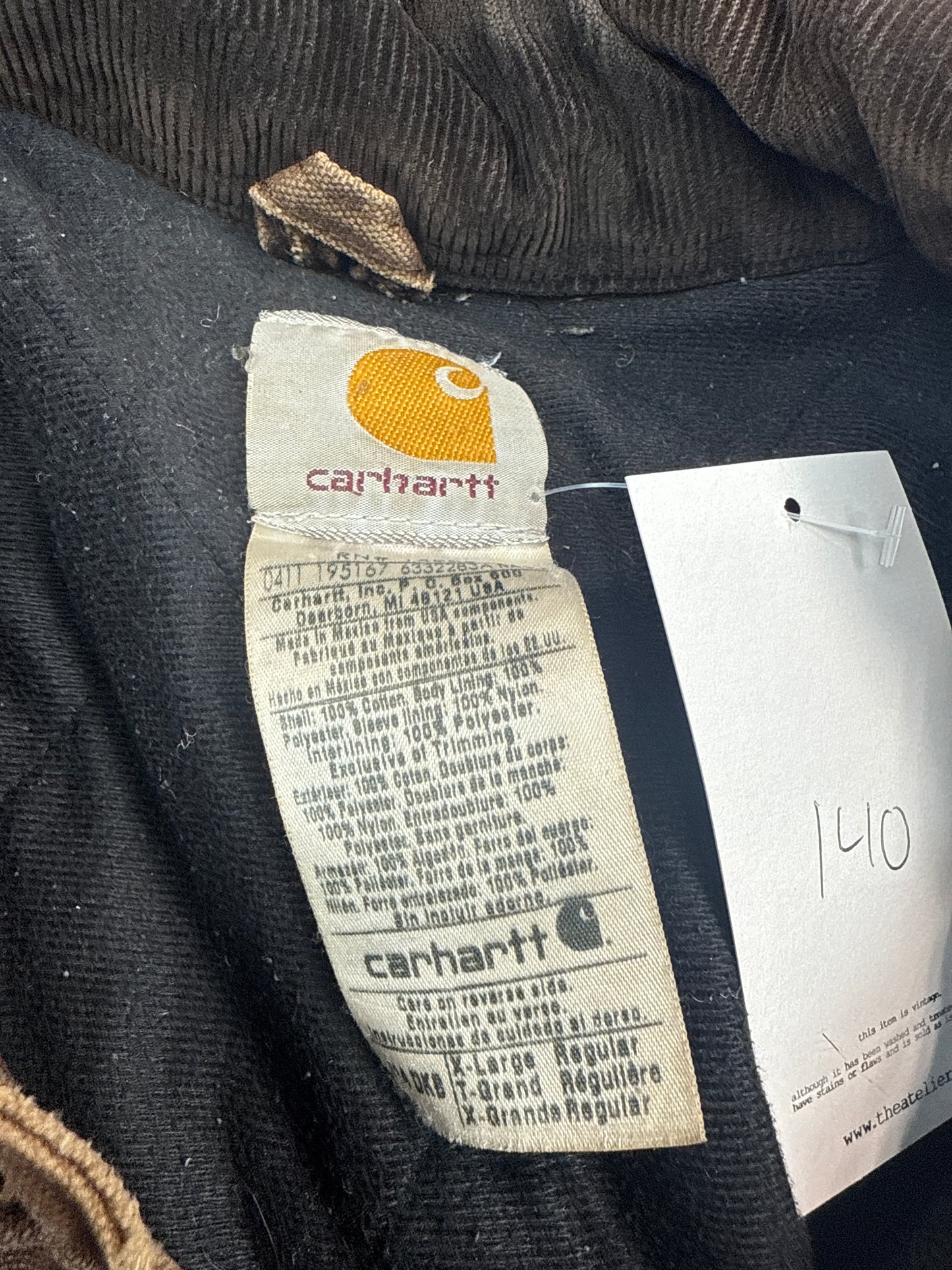 Carhartt Brown Duck Work Jacket (L)
