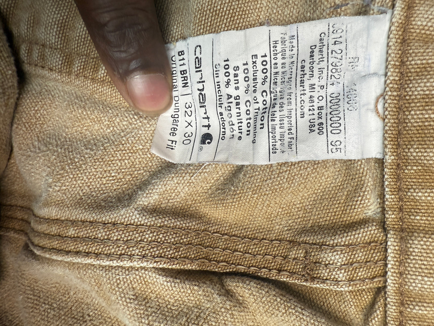 Carhartt Original Dungaree Fit Canvas Work Pants (30x32)