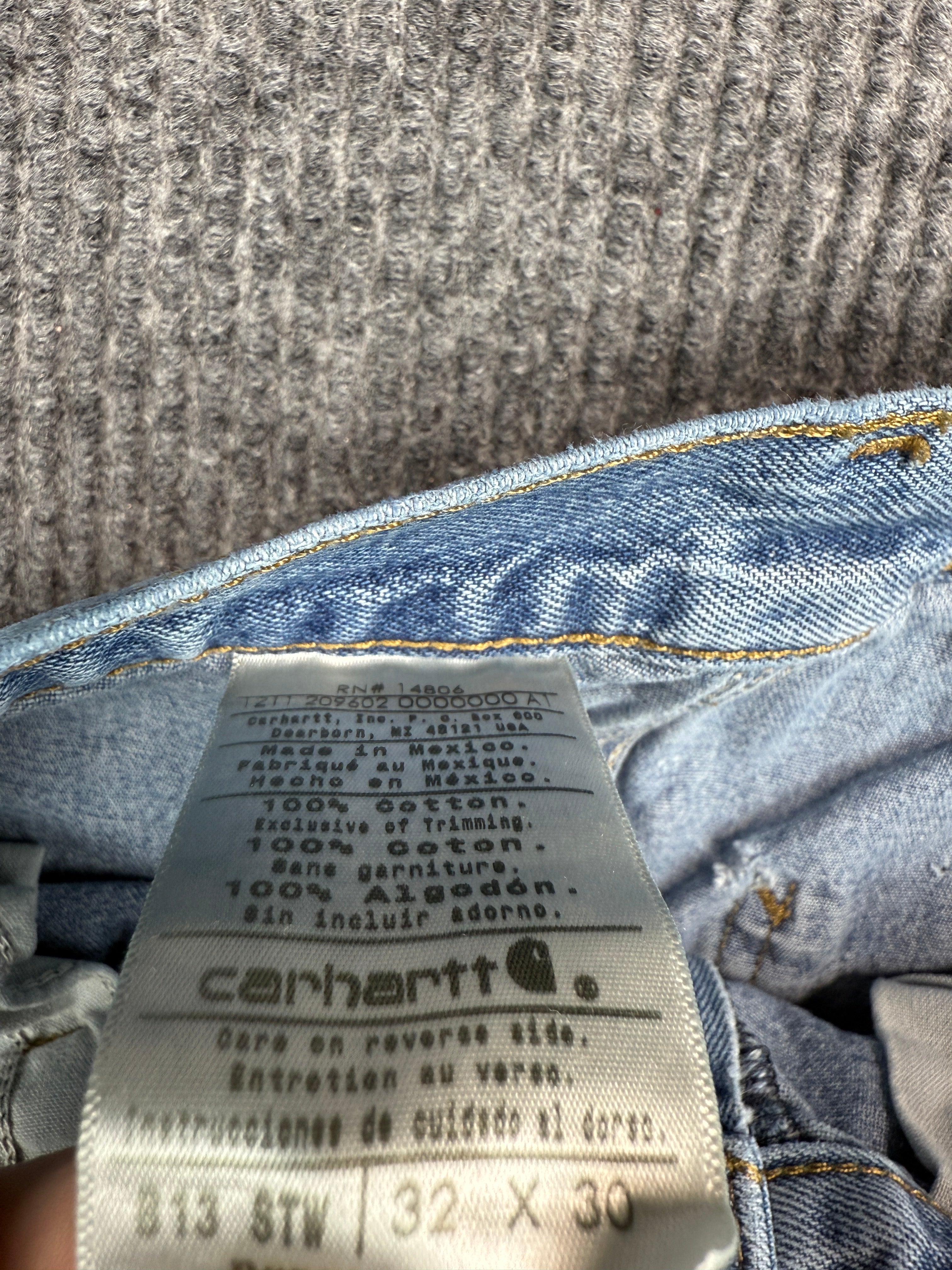 Carhartt Light Wash Denim Carpenter Pants (32x30)