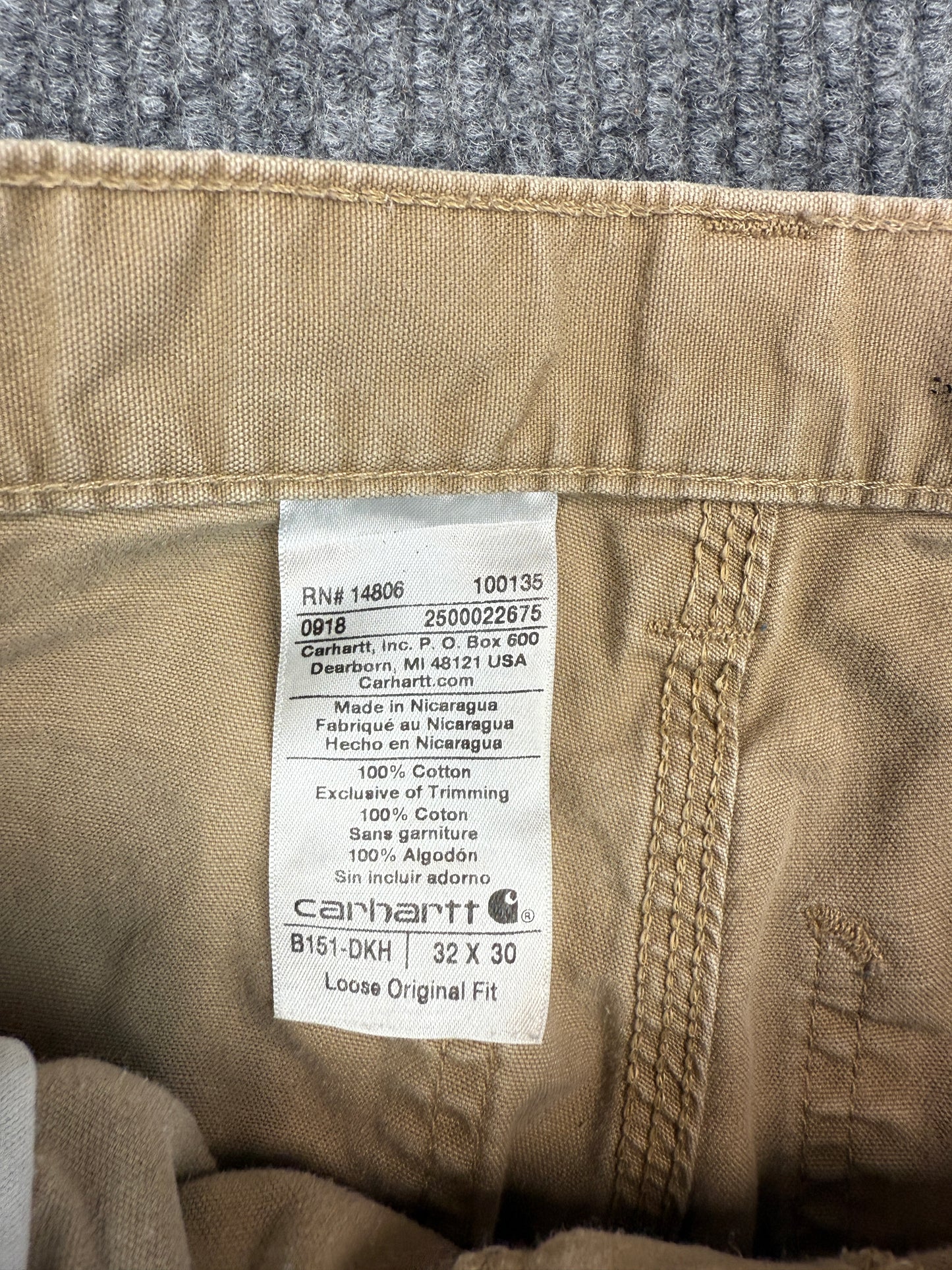 Carhartt Loose Original Fit Canvas Work Pants (32x30)