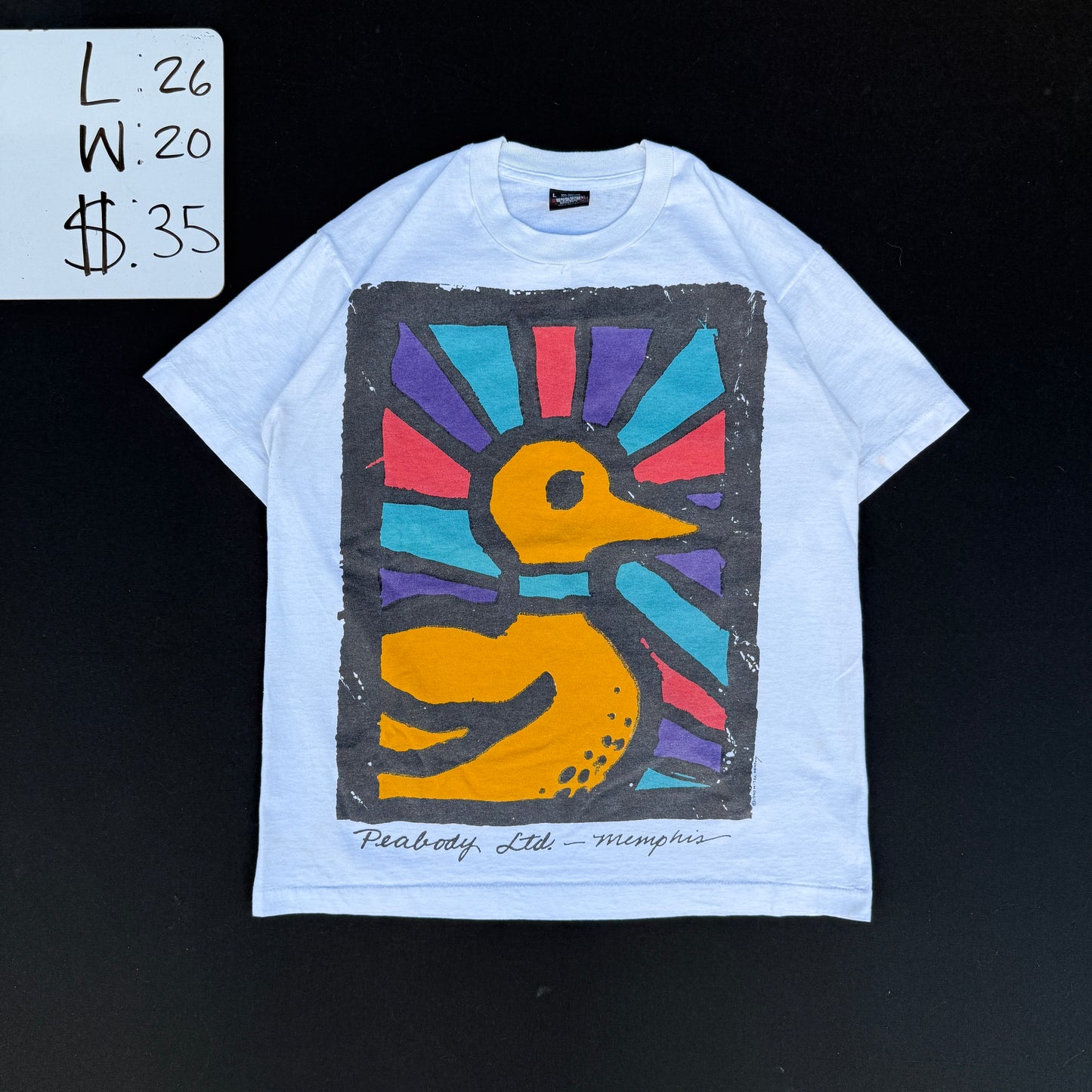 1990s Peabody Ltd Memphis Duck Graphic Tee (L)