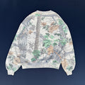 90s Hunting Camo Forest Print Sweatshirt (L)