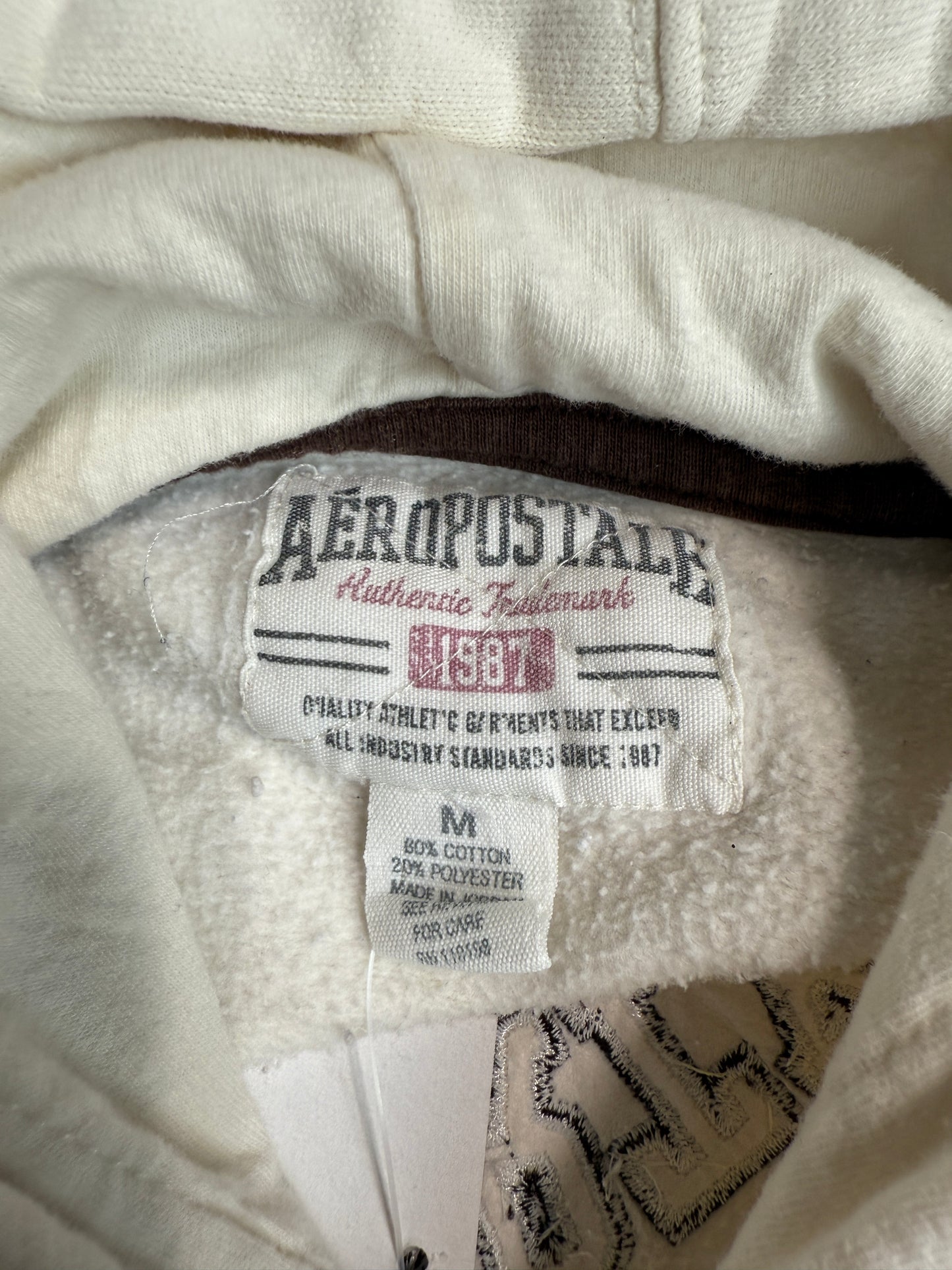 Aéropostale Athletics Cream Hoodie (M)
